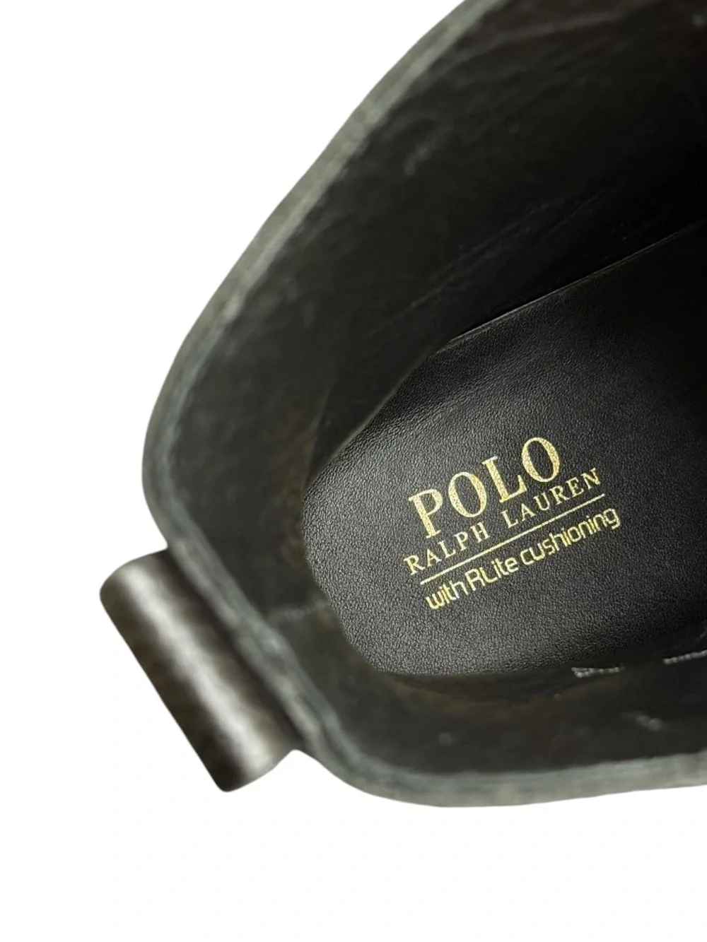 POLO RALPH LAUREN - BLACK ALL LEATHER TEXTURED “RANGER” BOOTS